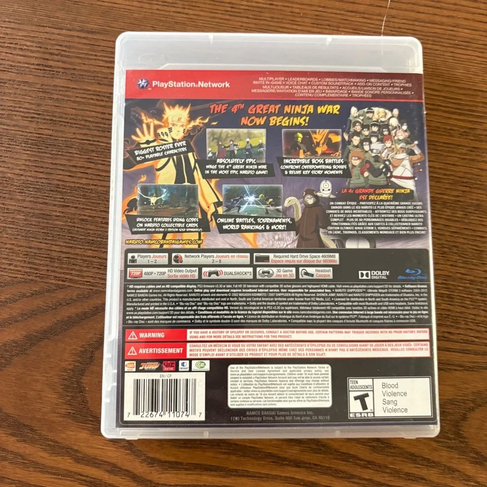 Namco Naruto Shippuden Ultimate‎ Ninja Storm 3 PS3 One Size Multi Excellent 3D